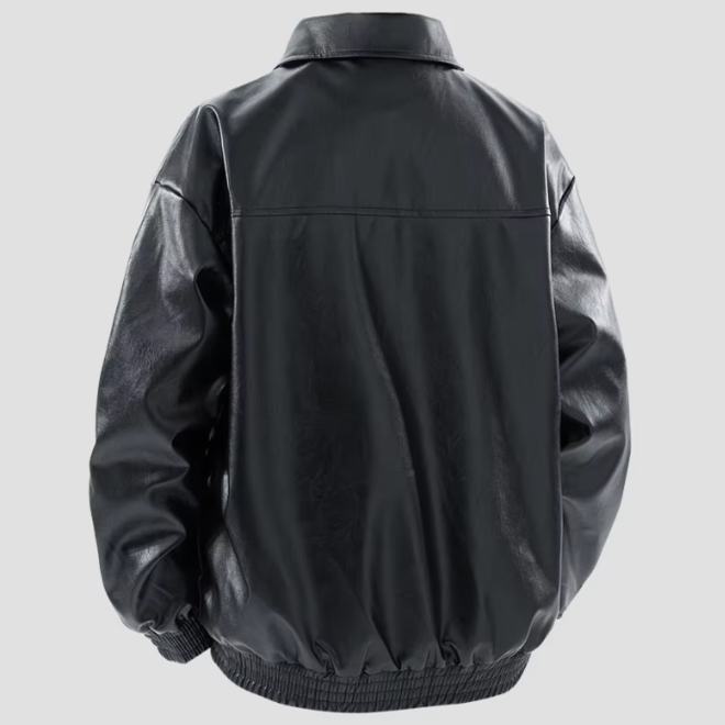Wholesale 2 Pcs of Mens Autumn Pilot Motorcycle Loose Leather Jacket