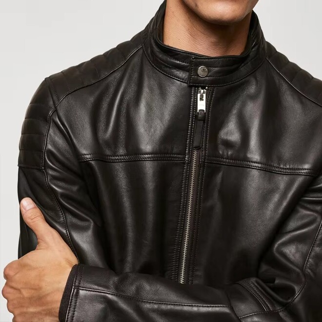 Mens High Quality Street Wear Leather Jacket