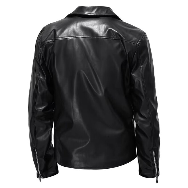 Autumn European and American Zipper Fashionable Casual Motorcycle Mens Leather Jacket