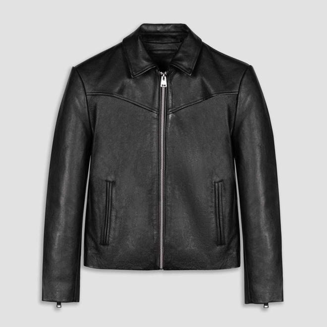 Fashionable Cool Zipper Autumn Popular Style Mens Leather Jacket