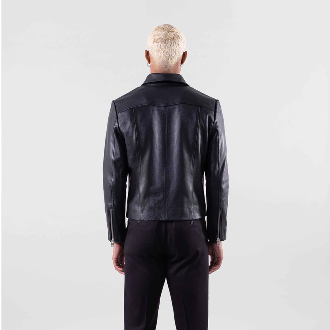 Fashionable Cool Zipper Autumn Popular Style Mens Leather Jacket