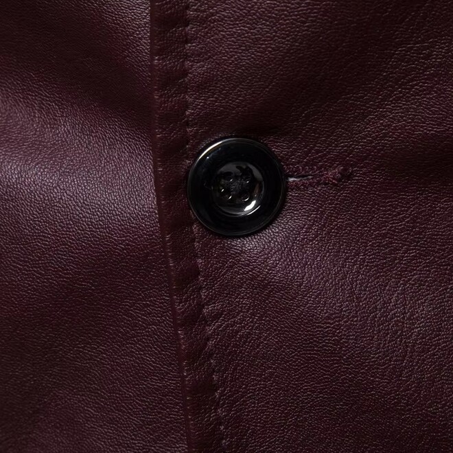 Long Sleeve Mens Leather Jacket