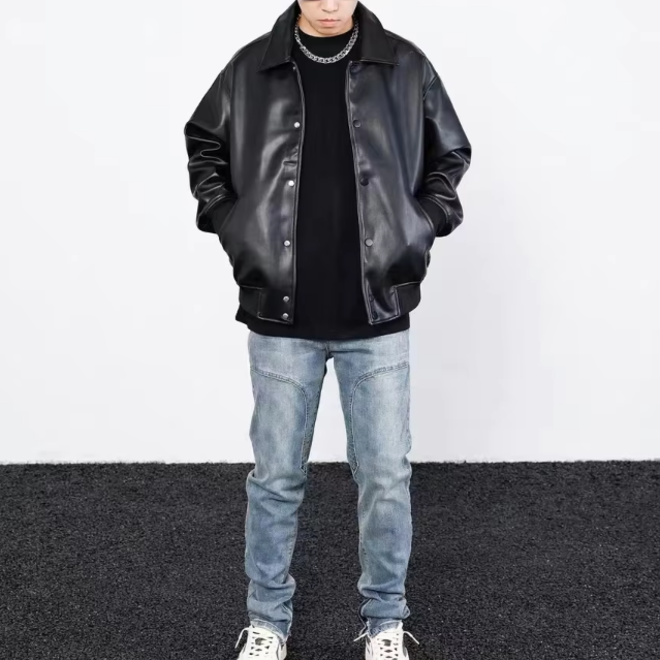 Autumn Plus Size Fashionable Mens Leather Jackets