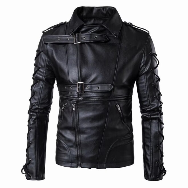 Breathable Mens Sheepskin Leather Jacket for Autumn