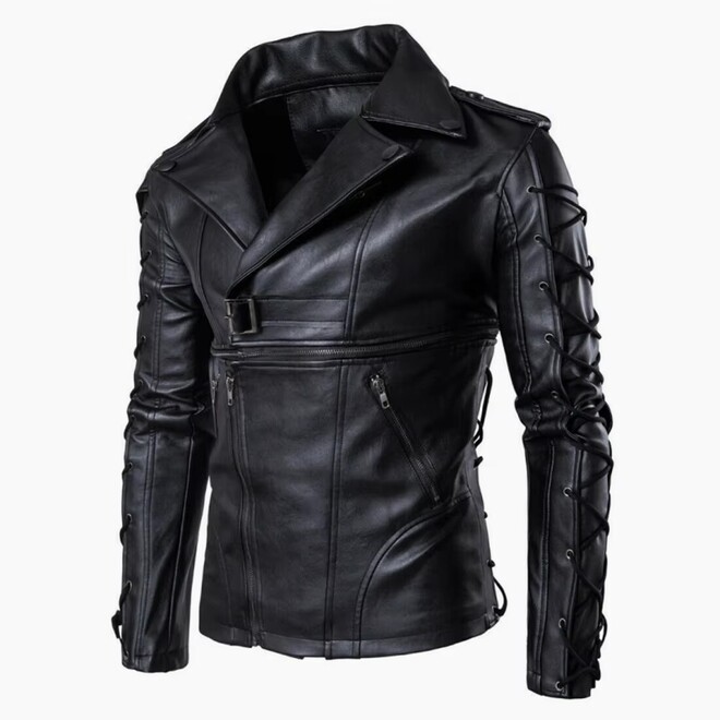 Breathable Mens Sheepskin Leather Jacket for Autumn