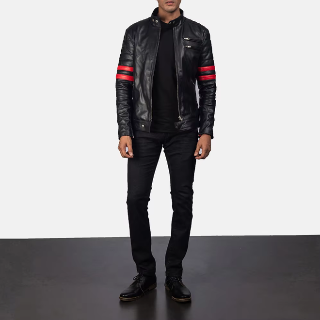 Mens Patchwork Leather Jacket