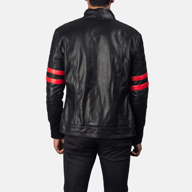 Mens Patchwork Leather Jacket