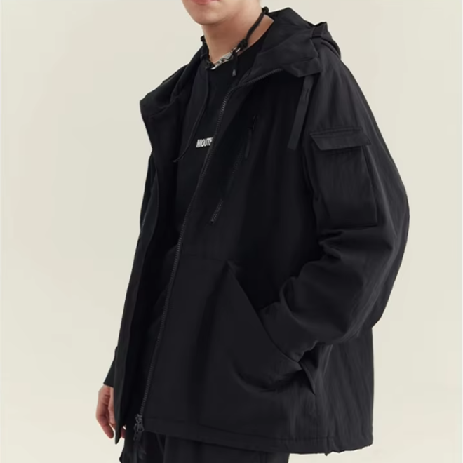 Loose Casual Hooded Versatile Windproof and Waterproof Jacket
