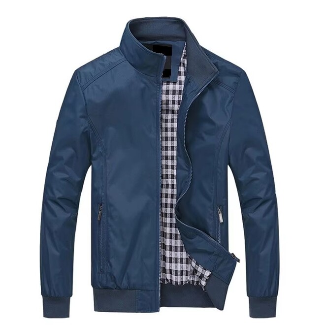 Autumn Mens Stand Collar Casual Zipper Jackets