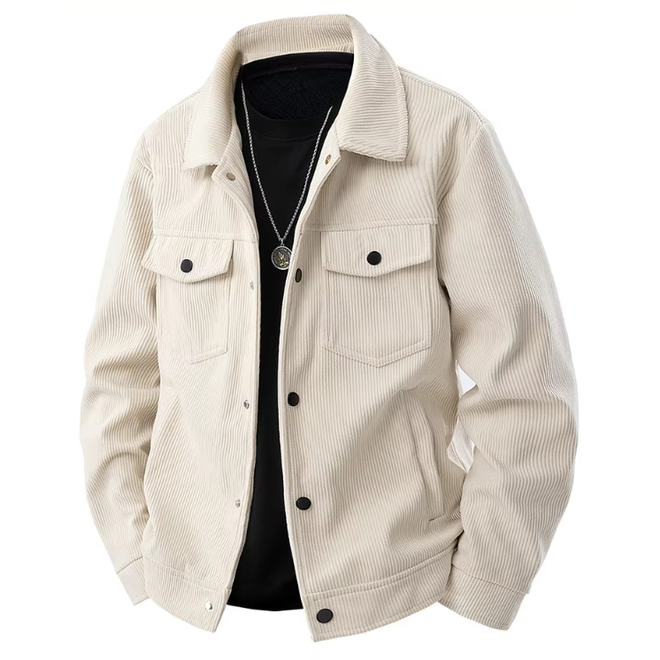 Casual Cool Light Plush Pocket Button Mens Jacket