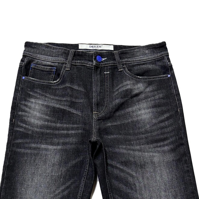 Mens Gradient Straight Mid Waist Jeans