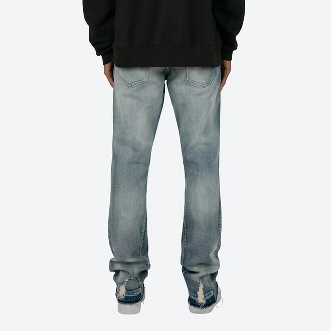 Mens Patchwork Loose Hip Hop Denim Pants
