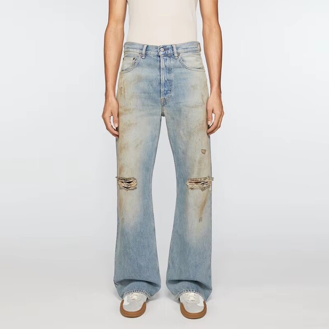 Organic Cotton Combed Ripped Distressed Vintage Jeans