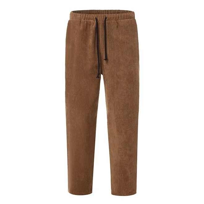 Mens Corduroy Loose Casual Straight Leg Pants