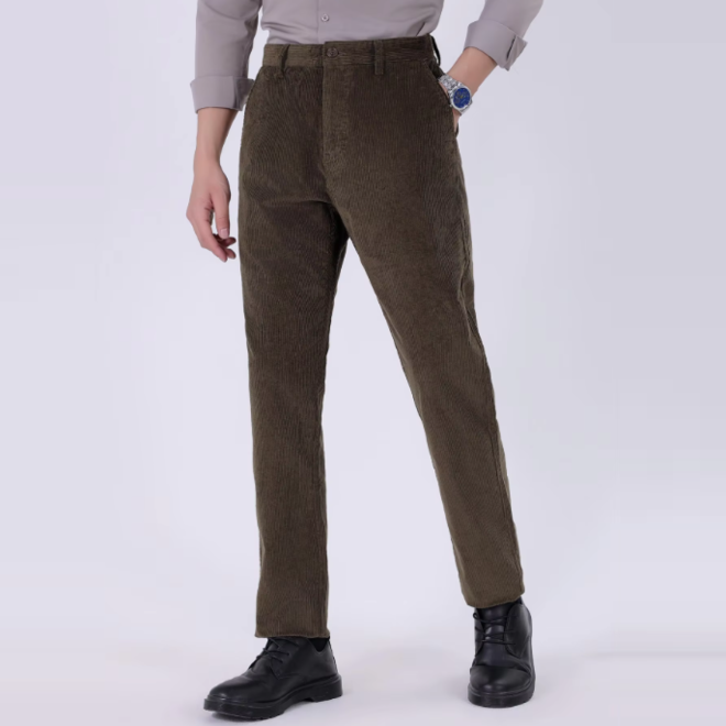 Mens High End Business Casual Corduroy Pants