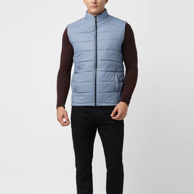 Mens Thickened Bubble Puffer Vest with Pockets