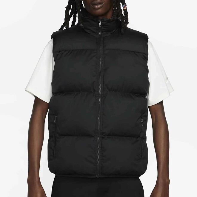 Stand Collar Zipper Pocket Quilted Down Puffer Mens Vest