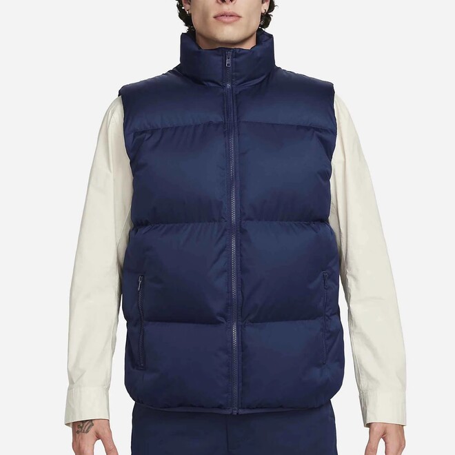 Stand Collar Zipper Pocket Quilted Down Puffer Mens Vest