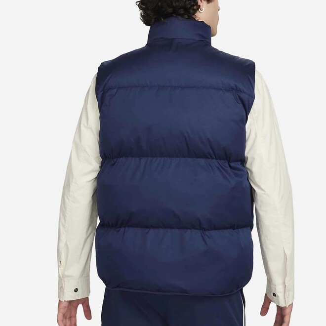 Stand Collar Zipper Pocket Quilted Down Puffer Mens Vest