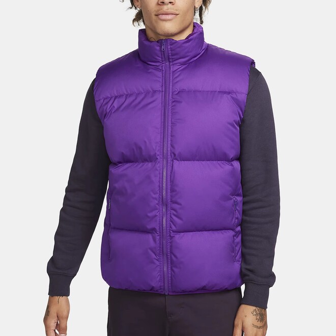 Stand Collar Zipper Pocket Quilted Down Puffer Mens Vest