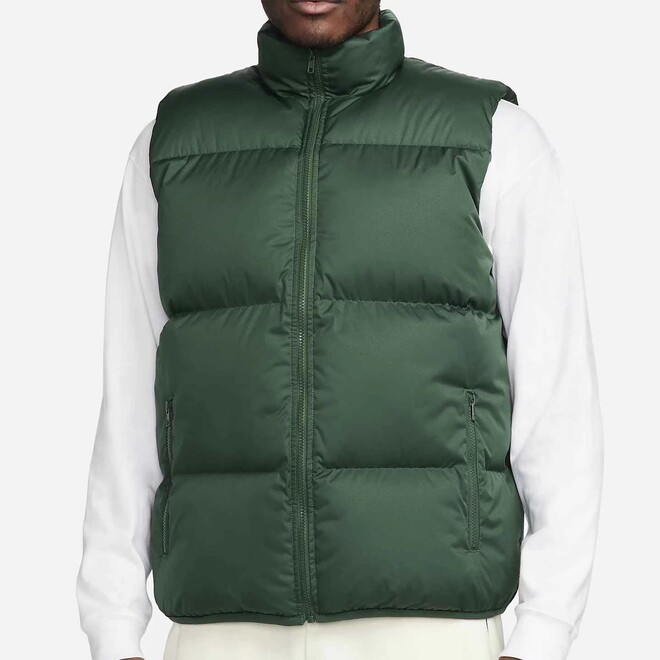 Stand Collar Zipper Pocket Quilted Down Puffer Mens Vest