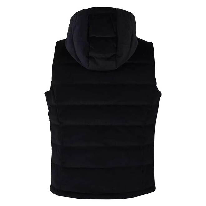 High Quality Hooded Zipper Corduroy Down Vest