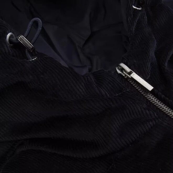 High Quality Hooded Zipper Corduroy Down Vest