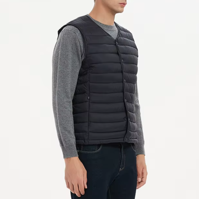 Lightweight Warm Button Mens Puffer Down Vest