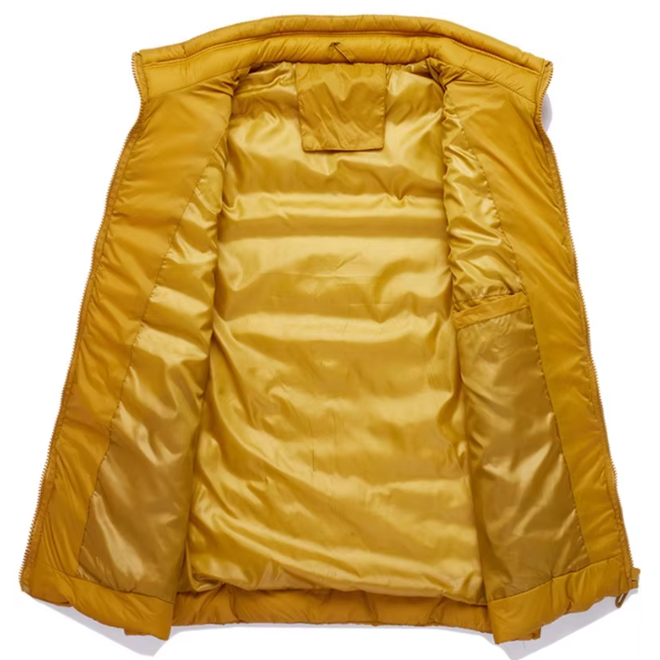 Stand Collar Thermal Lined Sleeveless Puffer Down Vest