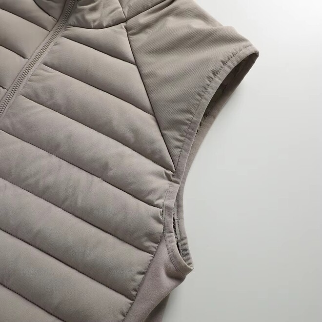 Womens Stand Collar Lightweight Full Zip Windproof Down Vest